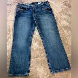 Ariat M4 Relaxed Bootcut Jeans Mens 38/30 Med Wash Western Denim
